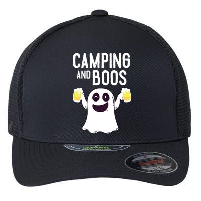 Camping And Boos Camping Funny Beer Drink Halloween Costume Flexfit Unipanel Trucker Cap