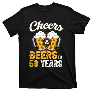 Cheers And Beers To 50 Years Happy Birthday T-Shirt