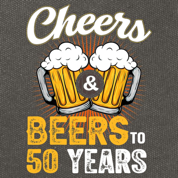 Cheers And Beers To 50 Years Happy Birthday Cotton Canvas Backpack