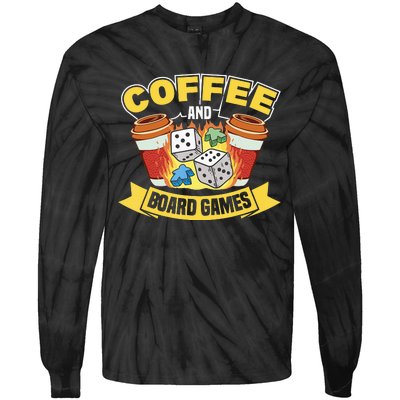 Coffee And Board Games Board Game Board Gamer Tabletop Tie-Dye Long Sleeve Shirt