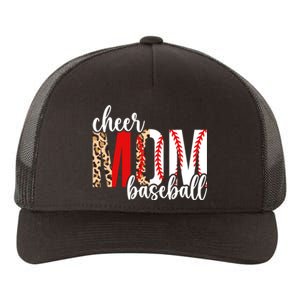 Cheer And Baseball Mom Leopard Baseball & Cheerleading Mom Cute Gift Yupoong Adult 5-Panel Trucker Hat