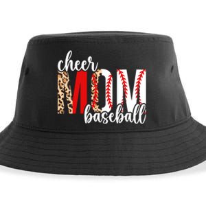 Cheer And Baseball Mom Leopard Baseball & Cheerleading Mom Cute Gift Sustainable Bucket Hat