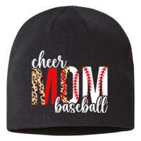 Cheer And Baseball Mom Leopard Baseball & Cheerleading Mom Cute Gift Sustainable Beanie