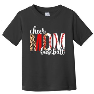 Cheer And Baseball Mom Leopard Baseball & Cheerleading Mom Cute Gift Toddler T-Shirt