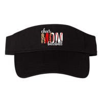 Cheer And Baseball Mom Leopard Baseball & Cheerleading Mom Cute Gift Valucap Bio-Washed Visor