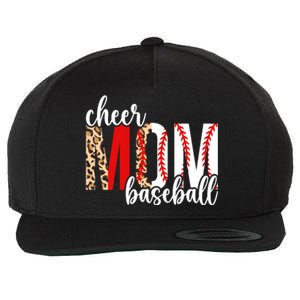 Cheer And Baseball Mom Leopard Baseball & Cheerleading Mom Cute Gift Wool Snapback Cap