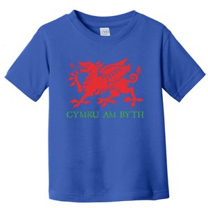 Cymru Am Byth Welsh Rugby Dragon Wales Player Pride Funny Gift Cool Gift Toddler T-Shirt