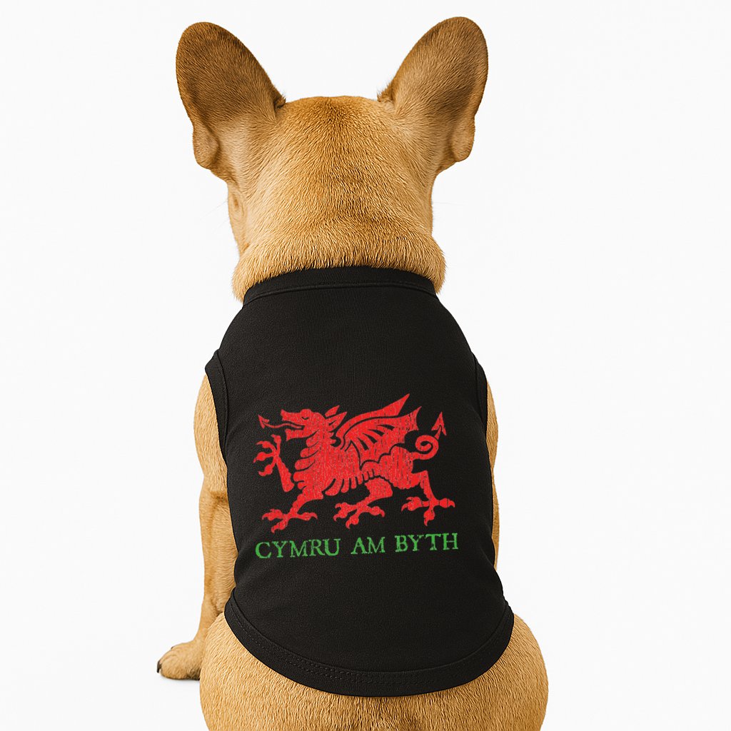 Cymru Am Byth Welsh Rugby Dragon Wales Player Pride Gifts Doggie Tank