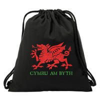 Cymru Am Byth Welsh Rugby Dragon Wales Player Pride Gifts Drawstring Bag