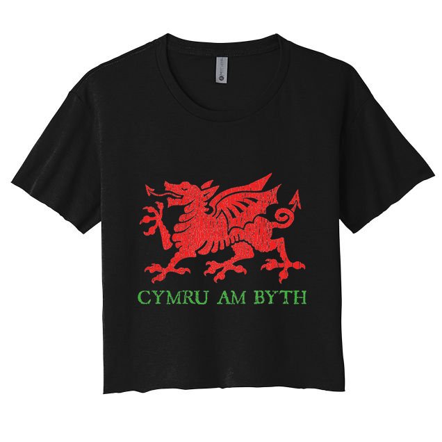 Cymru Am Byth Welsh Rugby Dragon Wales Player Pride Gifts Crop Top
