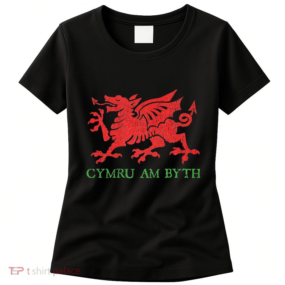 Cymru Am Byth Welsh Rugby Dragon Wales Player Pride Gifts Womens T-Shirt