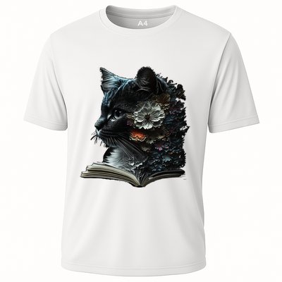 Cat Art Book Cat Motif Flowers Cat Performance Shirt