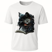 Cat Art Book Cat Motif Flowers Cat Cooling Performance Crew T-Shirt