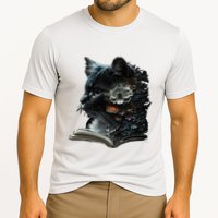 Cat Art Book Cat Motif Flowers Cat Cooling Performance Crew T-Shirt