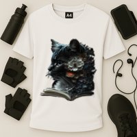 Cat Art Book Cat Motif Flowers Cat Cooling Performance Crew T-Shirt