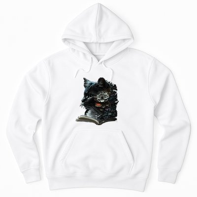 Cat Art Book Cat Motif Flowers Cat Hoodie