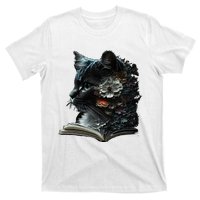 Cat Art Book Cat Motif Flowers Cat T-Shirt