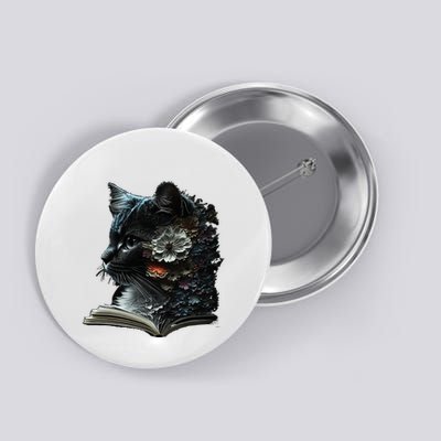 Cat Art Book Cat Motif Flowers Cat Button