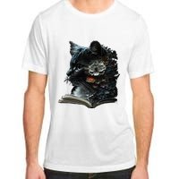 Cat Art Book Cat Motif Flowers Cat Adult ChromaSoft Performance T-Shirt