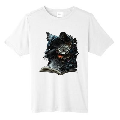 Cat Art Book Cat Motif Flowers Cat Tall Fusion ChromaSoft Performance T-Shirt