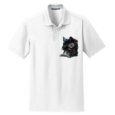 Cat Art Book Cat Motif Flowers Cat Dry Zone Grid Polo