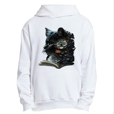 Cat Art Book Cat Motif Flowers Cat Urban Pullover Hoodie