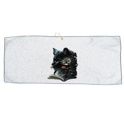 Cat Art Book Cat Motif Flowers Cat Large Microfiber Waffle Golf Towel