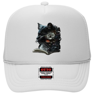 Cat Art Book Cat Motif Flowers Cat Trucker Hat