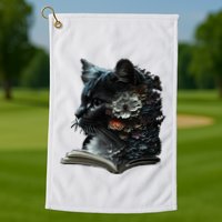 Cat Art Book Cat Motif Flowers Cat Golf Towel