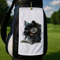 Cat Art Book Cat Motif Flowers Cat Golf Towel