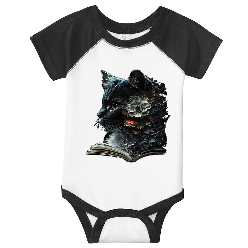 Cat Art Book Cat Motif Flowers Cat Infant Baby Jersey Bodysuit