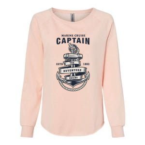 Captain Anchor Boat Anchor And Rope And Ribbon Womens California Wash Sweatshirt