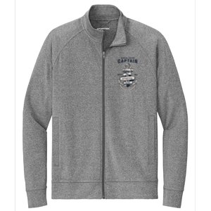 Captain Anchor Boat Anchor And Rope And Ribbon Stretch Full-Zip Cadet Jacket