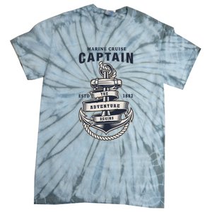 Captain Anchor Boat Anchor And Rope And Ribbon Tie-Dye T-Shirt