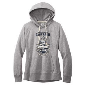 Captain Anchor Boat Anchor And Rope And Ribbon Women's Fleece Hoodie