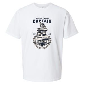 Captain Anchor Boat Anchor And Rope And Ribbon Sueded Cloud Jersey T-Shirt