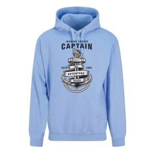 Captain Anchor Boat Anchor And Rope And Ribbon Unisex Surf Hoodie