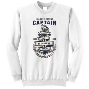 Captain Anchor Boat Anchor And Rope And Ribbon Sweatshirt