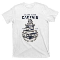 Captain Anchor Boat Anchor And Rope And Ribbon T-Shirt