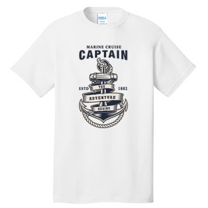 Captain Anchor Boat Anchor And Rope And Ribbon Tall T-Shirt