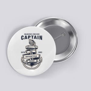 Captain Anchor Boat Anchor And Rope And Ribbon Button