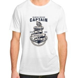 Captain Anchor Boat Anchor And Rope And Ribbon Adult ChromaSoft Performance T-Shirt