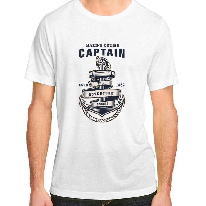 Captain Anchor Boat Anchor And Rope And Ribbon Adult ChromaSoft Performance T-Shirt