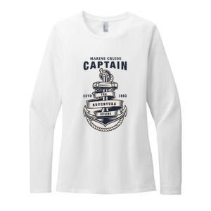 Captain Anchor Boat Anchor And Rope And Ribbon Womens CVC Long Sleeve Shirt