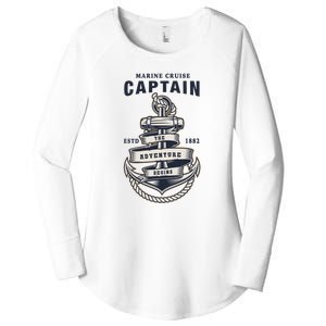 Captain Anchor Boat Anchor And Rope And Ribbon Women's Perfect Tri Tunic Long Sleeve Shirt