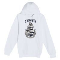 Captain Anchor Boat Anchor And Rope And Ribbon Premium Pullover Hoodie