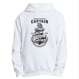 Captain Anchor Boat Anchor And Rope And Ribbon Urban Pullover Hoodie