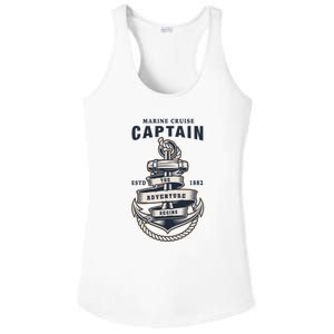 Captain Anchor Boat Anchor And Rope And Ribbon Ladies PosiCharge Competitor Racerback Tank