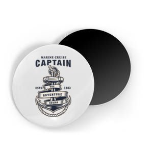 Captain Anchor Boat Anchor And Rope And Ribbon Magnet