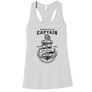 Captain Anchor Boat Anchor And Rope And Ribbon Women's Racerback Tank